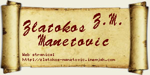 Zlatokos Manetović vizit kartica